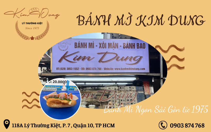 Bánh Mì Kim Dung - bánh mì ngon nổi tiếng tại quận 10, TPHCM